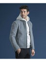 ミッシェルクランオム アウター メンズ 【SALE／30%OFF】MICHEL KLEIN HOMME ウールライダースブルゾン ミッシェルクランオム ジャケット・アウター その他のジャケット・アウター グレー ブラック【RBA_E】【送料無料】