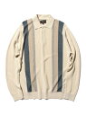 BEAMS PLUS BEAMS PLUS|ストライプ ニット ポロシャツ ビームス メン トップス ポロシャツ ブラック ブラウン ネイビー ホワイト【送料無料】
