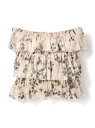 【SALE/50%OFF】Francfranc フラワーフリル クッションカバー 450*450 アイボリー*ブラック(050) フランフラン インテリア・生活...