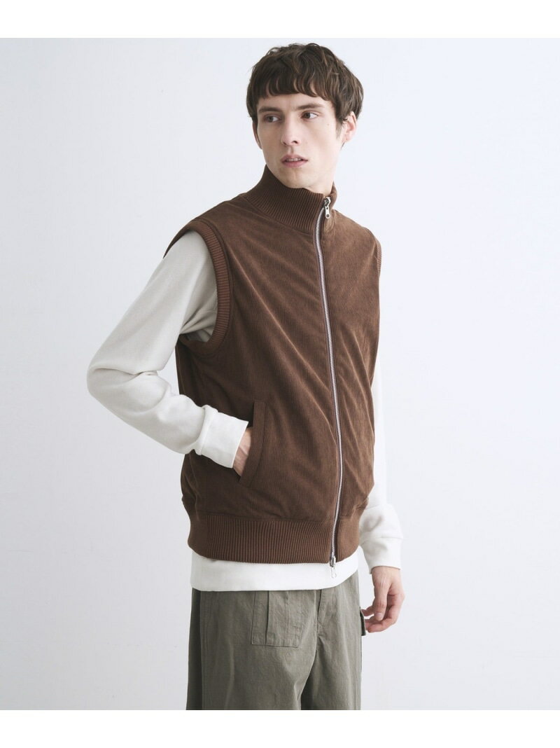 three dots Men's ecopel boa reversible vest スリードッツ ジャケット・アウター その他のジャケット・アウター ベージュ ネイビー【送料無料】