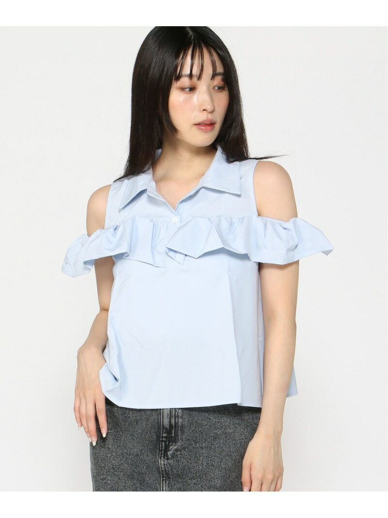 【SALE/89%OFF】SETUP7 SETUP7/(U)オフショルボリュームフリルシャツ SCCH601 セットアップセブン トップス シャツ・ブラウス ブ...