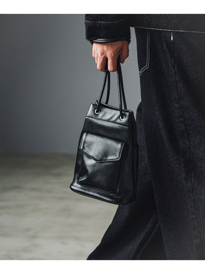 LAKOLE フラップポケットボンサック ラコレ バッグ クラッチバッグ ブラック(4)