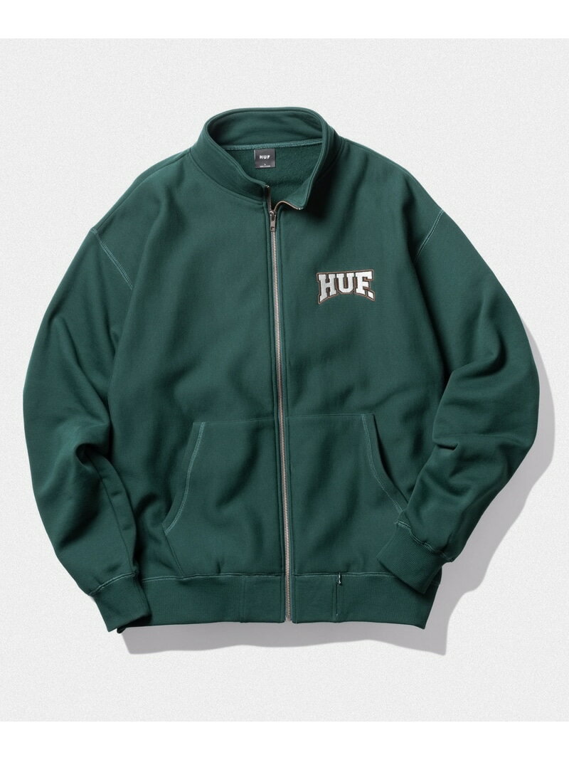 HUF HOME TEAM FULL ZIP FLEECE nt gbvX ̑̃gbvX O[ ubN O[yz