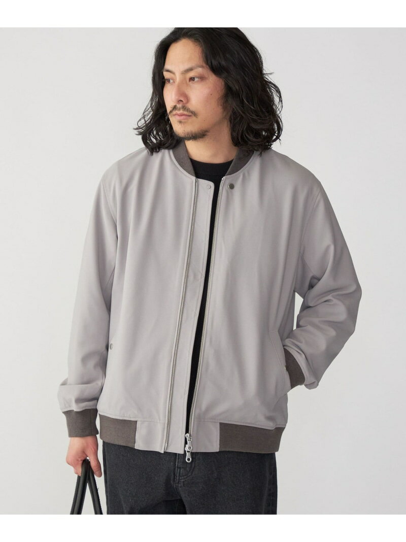 【SALE／40%OFF】SHIPS MEN SHIPS: ＜遮熱・吸汗速乾＞ツイル ジップアップ ライト ブルゾン シップス ジャケット・アウター ブルゾン・ジャンパー ベージュ グレー ブラック【RBA_E】【送料無料】