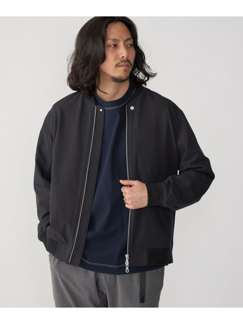 【SALE／40%OFF】SHIPS MEN SHIPS: ＜遮熱・吸汗速乾＞ツイル ジップアップ ライト ブルゾン シップス ジャケット・アウター ブルゾン・ジャンパー ベージュ グレー ブラック【RBA_E】【送料無料】