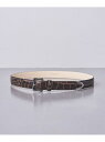 UNITED ARROWS 【別注】<J&M DAVIDSON> CROCO STMP 25mm/ベルト ユナイテッドアローズ ファッション雑貨 ベルト ブラッ...