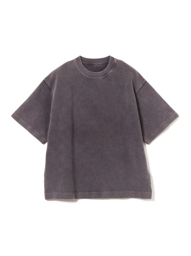 BEAMS T crepuscule / Light Moss Stich Stone Wash S/S ビームスT トップス カットソー Tシャツ ベージュ【送料無料】
