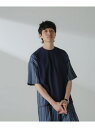 【SALE／5%OFF】NANO universe 切り替えパターンTシャ