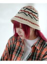 【SALE/30%OFF】improves 総柄 ニット クラッシャーハット インプローブス 帽子 ハット ホワイト ブラック グレー【RBA_E】