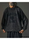 【SALE/60%OFF】MR.HEARTS MR HEARTS/ミスターハーツ CHEMICAL WASH CREW NECK PRINT SWEAT MAG...
