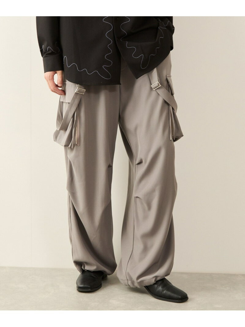 【SALE／50%OFF】JUNRed 【追加生産】サスペンダーカーゴパンツ ジュンレッド パンツ カーゴパンツ ブラック ベージュ ブルー【RBA_E】【送料無料】