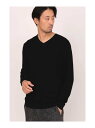 HIGH STREET HIGH STREET∴MIXモールVネックニット トルネードマート トップス ニット ブラック グリーン ブルー ホワイト【送料無料】