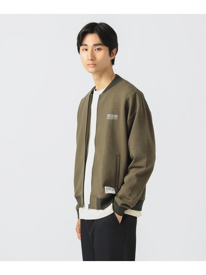【SALE／40%OFF】BEAMS HEART MEN プリント ダンボール MA-1(吸水速乾・毛玉軽減) ビームス ハート トップス スウェット・トレーナー グリーン ブラック【RBA_E】【送料無料】