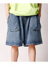 【SALE/15%OFF】rehacer rehacer/(M)Baloon Pocket Denim Shorts レアセル パンツ ジーンズ・デニムパンツ ブルー【RBA_E】【送料無料】