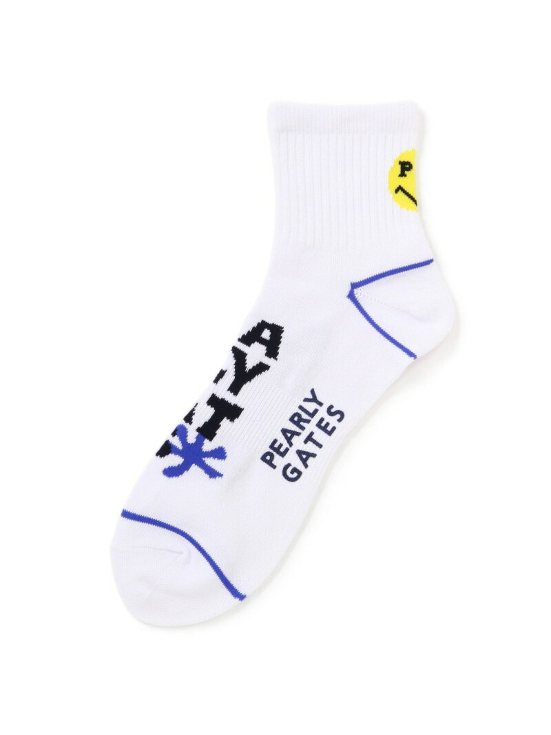 PEARLY GATES BIGロゴショートソックス (MENS) パーリーゲイツ 靴下・レッグウェア 靴下 ネイビー ホワイト