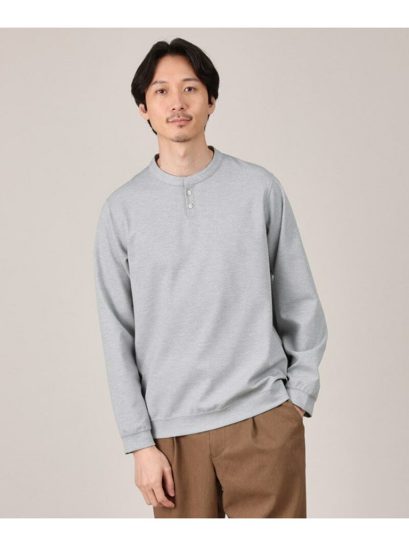 【SALE/55%OFF】TAKEO KIKUCHI メランジ ハニカム プルーバー タケオキクチ トップス カットソー・Tシャツ グレー ブルー【RBA_E】【送料無料】