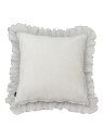 【SALE/50%OFF】Francfranc シャイニーフリル クッションカバー 450*450 シルバー(A-024) フランフラン インテリア・生活雑貨 ...