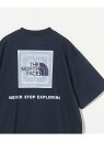 【SALE/5%OFF】monkey time BEAUTY&YOUTH UNITED ARROWS <THE NORTH FACE> ショートスリーブ バンダナ スクエアロゴ Tシャツ ビューティー&ユース ユナイテッドアローズ トップス カットソー・Tシャツ ネイビー ホワイト ブラック【RBA_E】【送料無料】