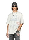 【SALE／40%OFF】DIESEL メンズ Tシャツ ルーズフィット グラフィック ロゴ ディーゼル トップス カットソー・Tシャツ ホワイト【RBA_E】【送料無料】