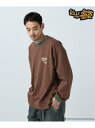 【SALE/59%OFF】BAYFLOW 【WILLY WONKA】モチーフ長袖Tシャツ ベイフロー トップス カットソー・Tシャツ ブラウン ネイビー ホワイト【RBA_E】