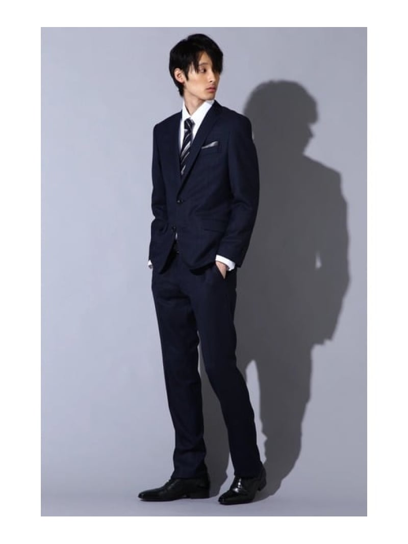 【SALE/65%OFF】HIGH STREET HIGH STREET∴ブロックチェックスーツ トルネードマート スーツ・フォーマル セットアップスーツ ネイビー【RBA_E】【送料無料】
