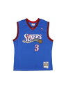 Mitchell & Ness アレン・アイバーソン セブンティシクサーズ オルタネイト スイングマンジャージ 2000-01 PHILADELPHIA ルーキーユーエスエー トップス その他のトップス ブルー【送料無料】