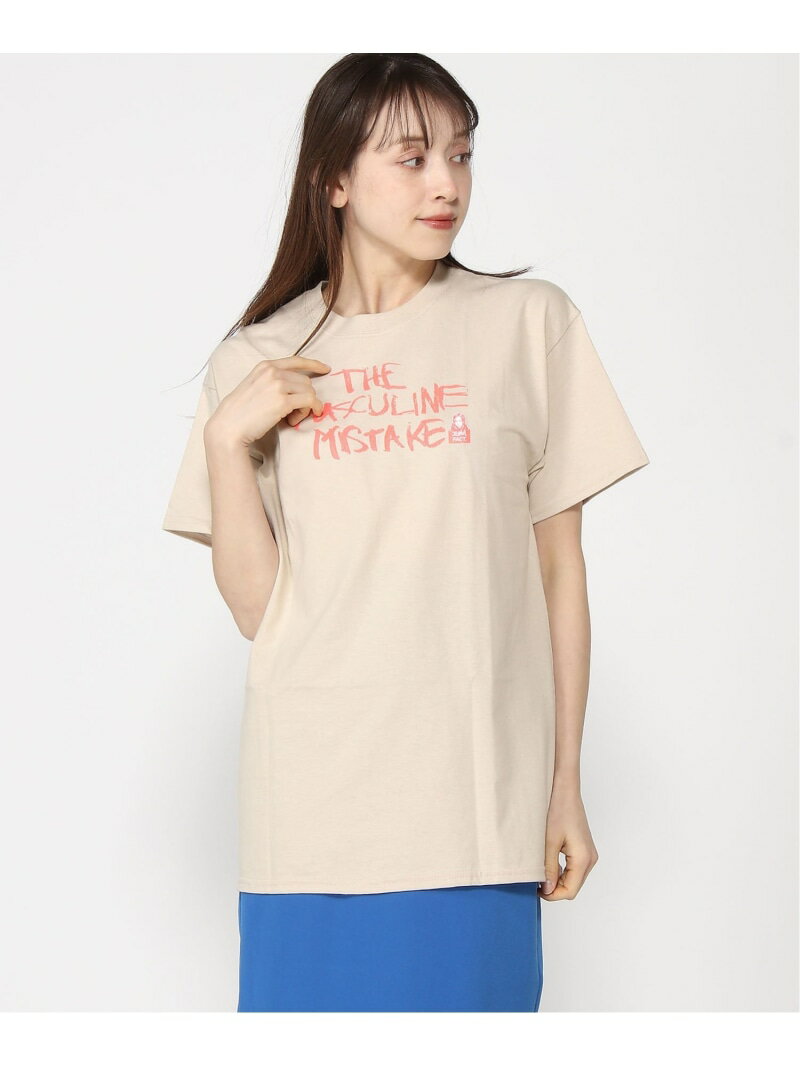 X-girl X-Girl x FACT - THE MASCULINE MISTAKE S/S TEE Tシャツ X-girl エックスガール トップス カットソー・Tシャツ ベージュ