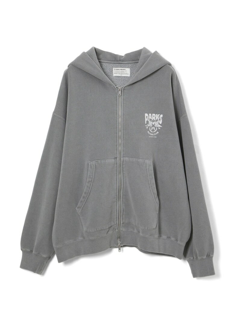 JUNRed 【PARKS PROJECT/パークスプロジェクト】j.n.r.d/SWEAT DEER ZIP-UP HOODIE ジュンレッド トップス パーカー・フーディー グレー【送料無料】