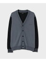 PS Paul Smith 【公式】Happy ミックスアップ カーディガン ポール・スミス トップス ニット グレー【送料無料】(4)