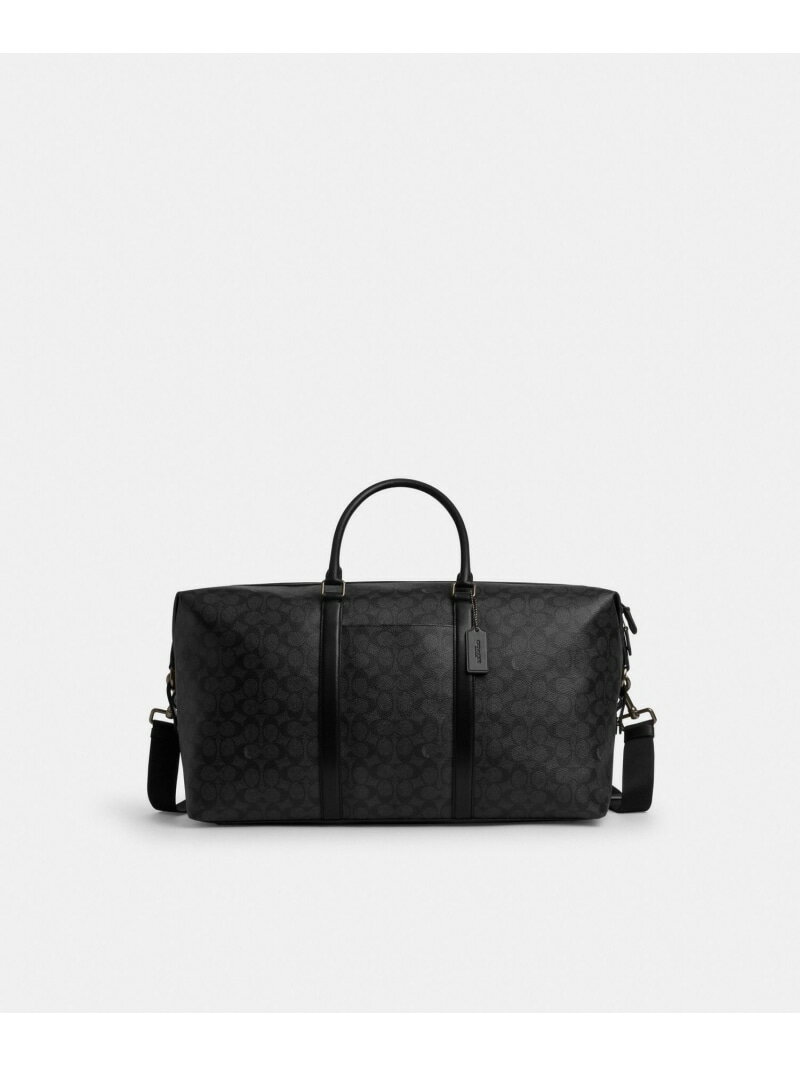 【SALE/65%OFF】COACH OUTLET 【公式】トレッカー バッグ 52・シグネチャー キャンバス コーチ アウトレット バッグ ボストンバッグ ブラック【RBA_E】【送料無料】