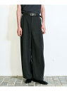 HARE メランジワイドテーパードパンツ ハレ トップス その他のトップス ブラウン ブルー ブラック【送料無料】