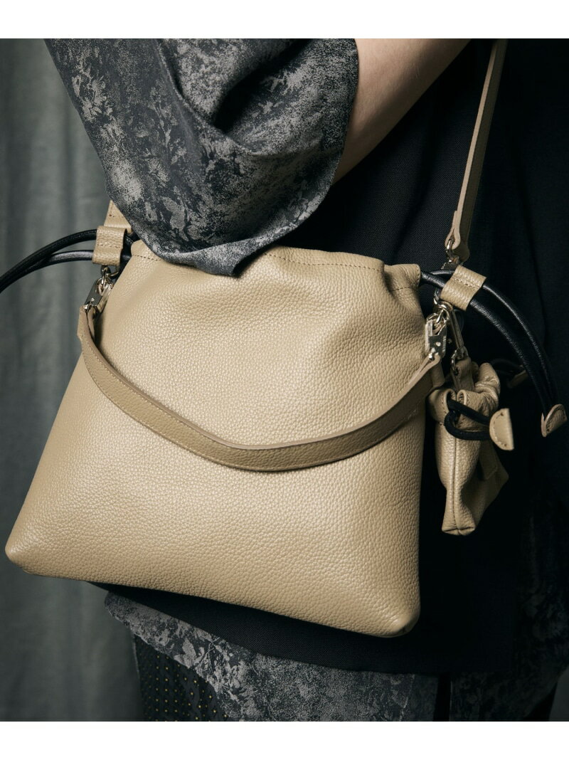 MAISON SPECIAL 2WAY Drawstring Leather Shoulder Bag With Drawstring Charm メゾンスペシャル バッグ ショルダーバッグ ホワイト シルバー レッド ブルー ブラック パープル オレンジ グリーン ゴールド【送料無料】