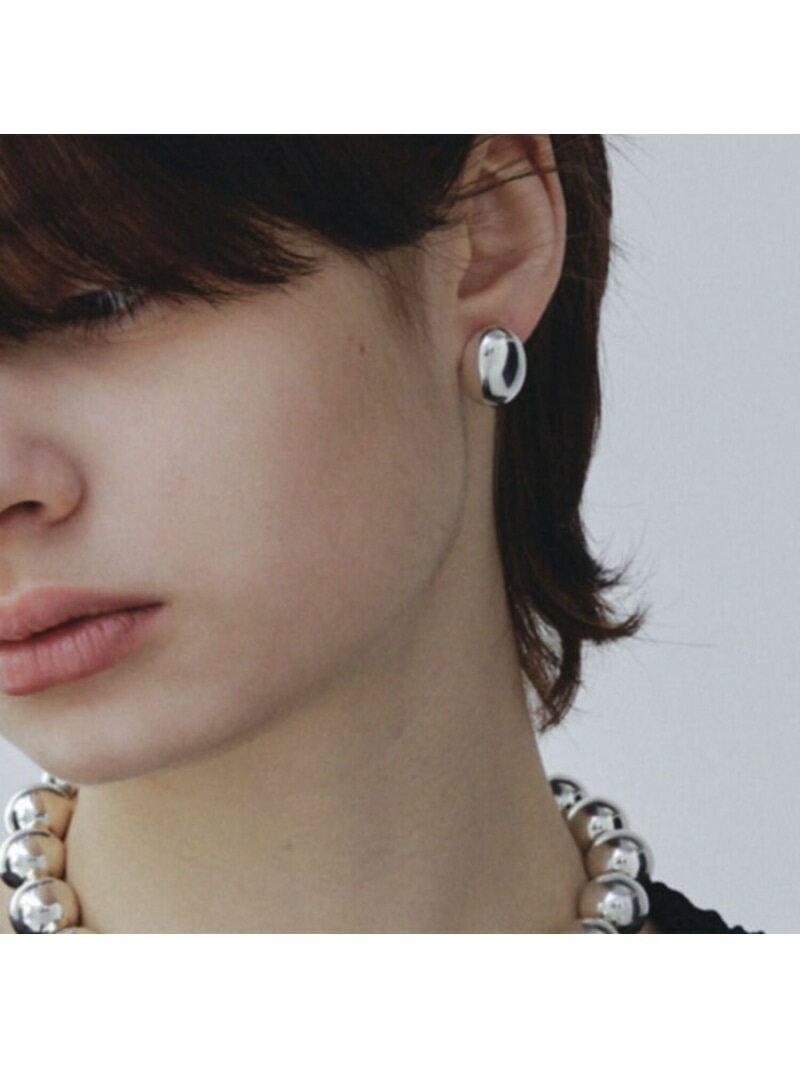 quip queint quip queint/bowling studs oval pierce フォブ アクセサリー・腕時計 ピアス シルバー【送料無料】