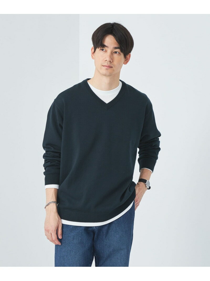 【SALE/70%OFF】UNITED ARROWS green label relaxing テンジク レイヤード Vネック ニット ユナイテッドアローズ ア...