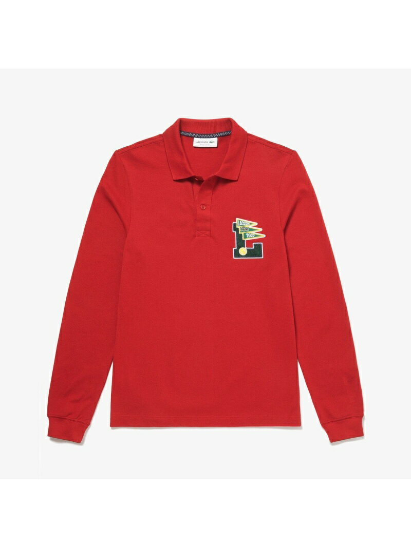 【SALE／40%OFF】LACOSTE イニシャルワッペン長袖ポロシャツ ラコステ カットソー ポロシャツ レッド ネイビー【RBA_E】【送料無料】