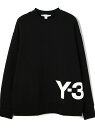 LHP Y-3/ワイスリー/LOGO CREW SWEARSHIRT/ロゴクルースウェットシャツ エルエイチピー カットソー Tシャツ ブラック【送料無料】