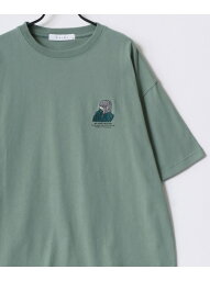 Lazar Lazar/(M)Tシャツ ティーシャツ メンズ 半袖 別注 オーバーサイズ ストリートガールバックプリント ラザル トップス カットソー・Tシャツ グリーン ブラック ブルー ホワイト