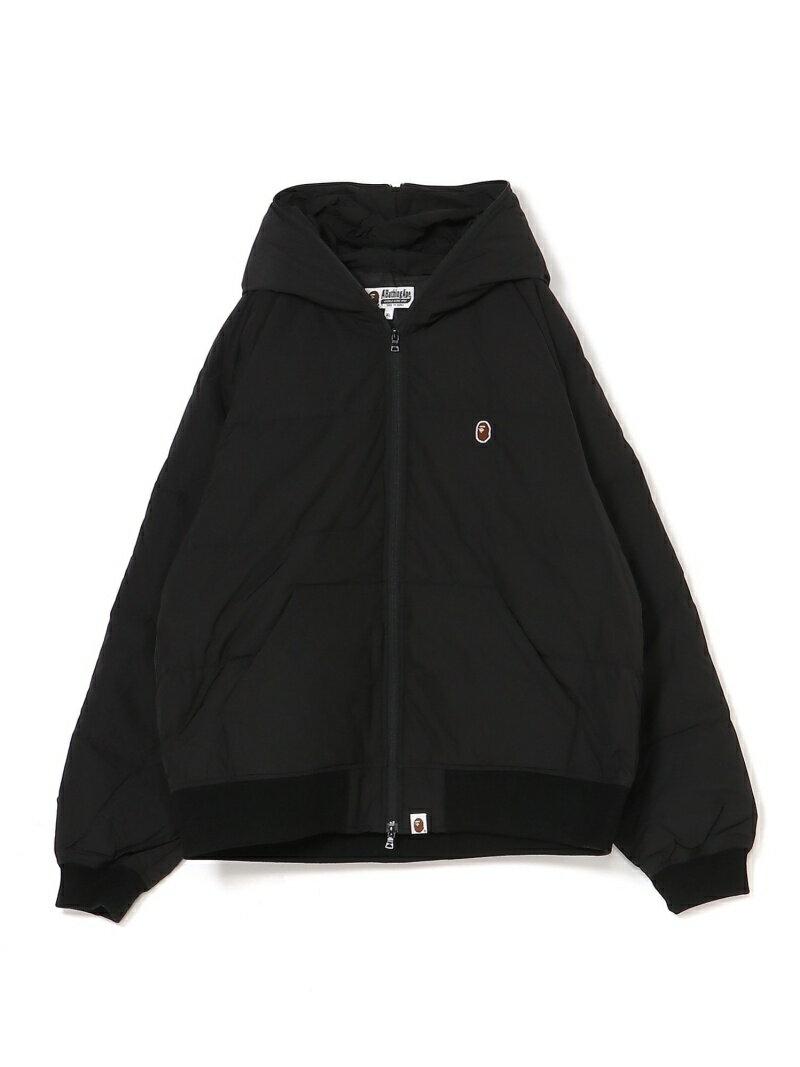 A BATHING APE ONE POINT HOODIE DOWN JACKET M ア ベイシング エイプ ジャケット アウター ダウンジャケット ダウンベスト ブラック ブラウン オレンジ パープル【送料無料】