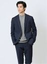 【SALE/50%OFF】TAKA-Q Woolen Tec On スリムフィット 2ボタンジャケット へリンボン青(セットアップ可能) タカキュー スーツ・フ...