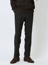 【SALE/50%OFF】TAKA-Q Woolen Tec On スリムフィット ノータックパンツ 組織茶(セットアップ可能) タカキュー スーツ・フォーマル...