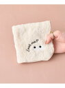 BIRTHDAY BAR おめめ 刺繍タオルハンカチ バースデイバー ファッション雑貨 ハンカチ・ハンドタオル ブラウン ホワイト【先行予約】*