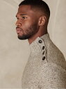 【SALE／59%OFF】BANANA REPUBLIC FACTORY STORE (M)BANANA REPUBLIC FACTORY STORE ツイードショルダーボタンセーター バナナ・リパブリック ファクトリーストアー トップス ニット ベージュ グレー【RBA_E】【送料無料】