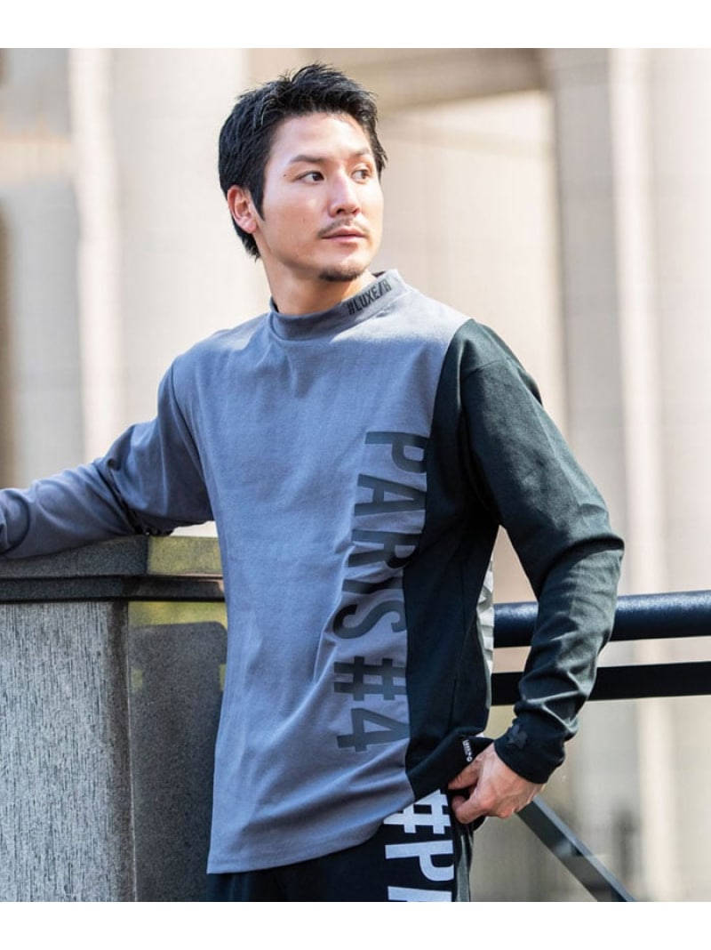 SB select LUXE/R 切り替え長袖モックネック 長袖Tシャツ シルバーバレット トップス カットソー・Tシャツ グレー ホワイト ブラック【送料無料】