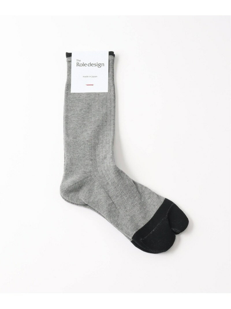 EDIFICE THE ROLE DESIGN (ザ ロールデザイン) BICOLOR RIB SOCKS MENS RLD-666-239017 エディフィス 靴下・レッグウェア 靴下 ホワイト グレー