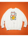 【SALE/60%OFF】Kurt Wu 招き猫 crew SWEAT 24AW フリークスストア トップス スウェット・トレーナー グレー ブラック ホワイト...