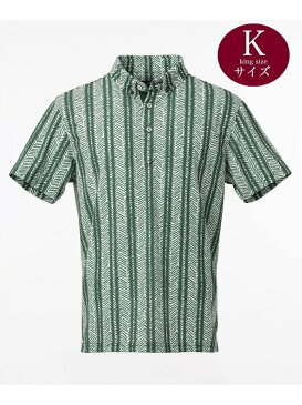 23区GOLF 【キングサイズ】【吸水速乾/UVケア】ヘリンボンプリント シャツ ニジュウサンクゴルフ カットソー Tシャツ グリーン ネイビー【送料無料】
