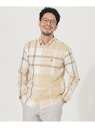 【SALE/28%OFF】THE SCOTCH HOUSE ビッグカイリーンシャツ ザ・スコッチハウス トップス シャツ・ブラウス ベージュ ブルー レッド【RBA_E】【送料無料】