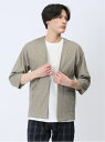 【SALE/50%OFF】m.f.editorial 7分袖カーディガン&半袖Tシャツ アンサンブル タカキュー トップス アンサンブル ブルー ベージュ グレー【RBA_E】