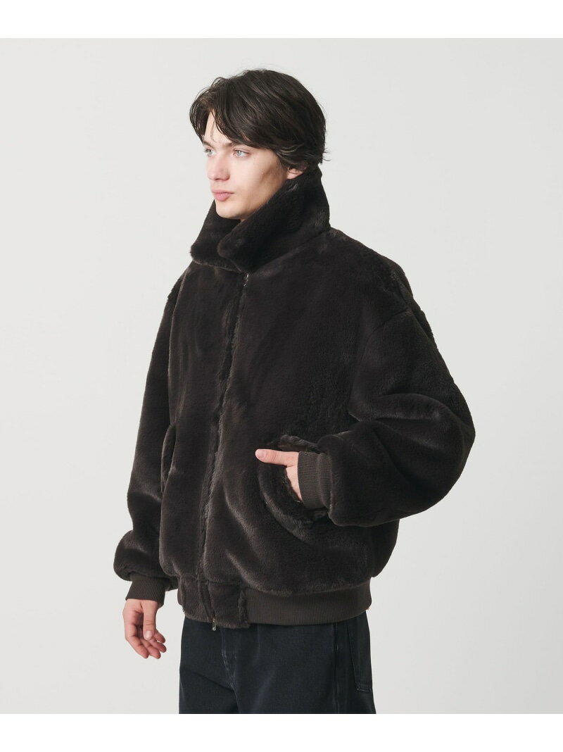 【SALE/10%OFF】monkey time BEAUTY&YOUTH UNITED ARROWS ファーライク ミリタリー ブルゾン ビューティー&ユース...