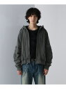 HARE ピグメントダブルポケットZIPパーカー ハレ トップス その他のトップス パープル グレー ブラック【送料無料】